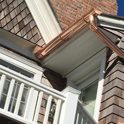 copper gutter installation Amagansett ny